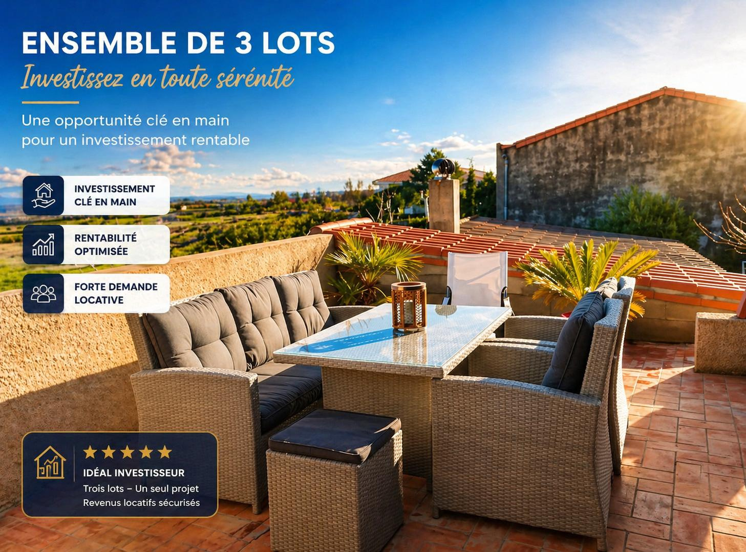 Immeuble de rapport : ensemble de 3 lots loués