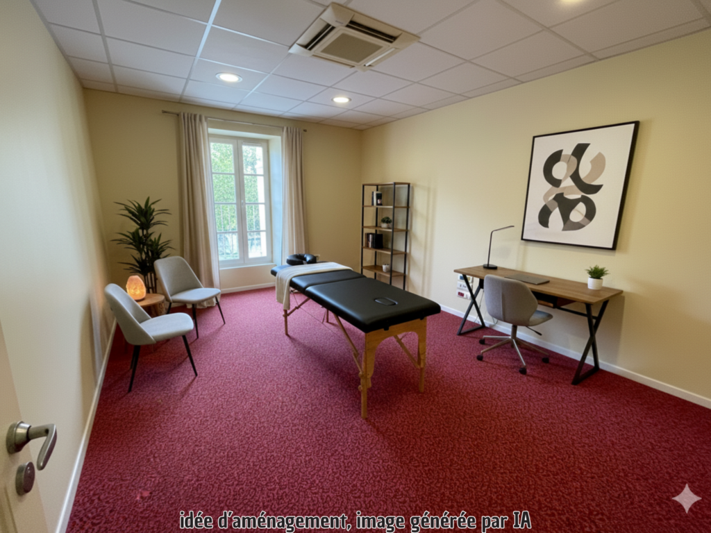 A louer : bureau au premier étage au centre ville de Capendu